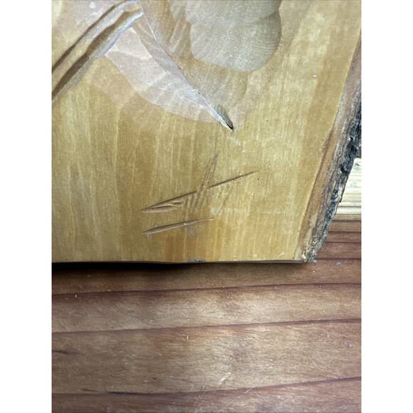 Hand carved Wooden Sea Captain Signed 15x15 - Picture 2 of 6